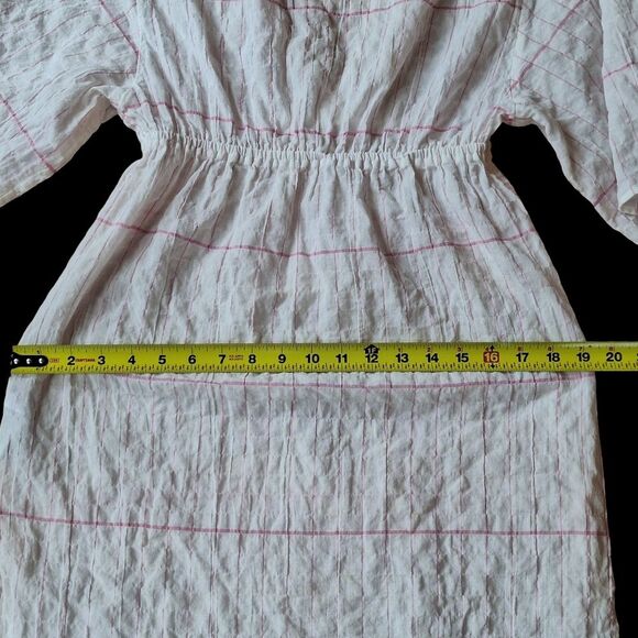Tory Burch Caftan Striped Short Cotton Tunic Cover-Up Swim Cover Gauze sz Small - Picture 15 of 16